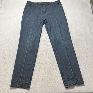 St. John Women’s 6 (31x29) Denim Straight Leg Mid Rise Pull On Navy Blue Jeans